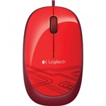 Ficha técnica e caractérísticas do produto Mouse Óptico Logitech M105 USB - Vermelho - Logitech