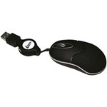 Ficha técnica e caractérísticas do produto Mouse Óptico Mini Cabo Retrátil Conexão USB REF: 7194 - Leadership