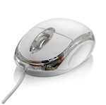 Ficha técnica e caractérísticas do produto Mouse Óptico Multilaser Classic Gelo USB - 034
