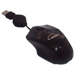 Ficha técnica e caractérísticas do produto Mouse Óptico Retrátil Mini USB Preto - 503