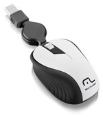 Ficha técnica e caractérísticas do produto Mouse Óptico Retrátil Multilaser 1200DPI USB Branco MO234