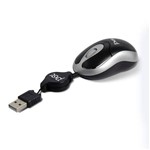 Ficha técnica e caractérísticas do produto Mouse Óptico Retrátil USB Preto Pisc