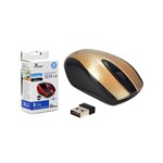 Ficha técnica e caractérísticas do produto Mouse Optico Sem Fio Usb 1200Dpi Dourado G12 G12 Knup