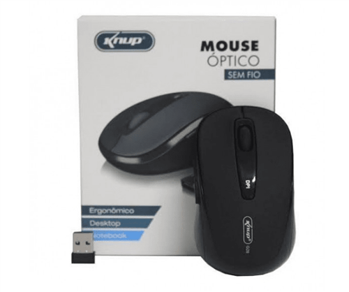 Ficha técnica e caractérísticas do produto Mouse Óptico Sem Fio Usb 1600Dpi Recarregável Knup G21