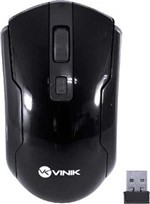 Ficha técnica e caractérísticas do produto Mouse Óptico Sem Fio W700 1000DPI Preto - Vinik