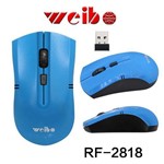 Ficha técnica e caractérísticas do produto Mouse Óptico Sem Fio Wireless Usb Azul Weibo Ecens 3818