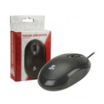 Ficha técnica e caractérísticas do produto Mouse Óptico USB 5+ Office Ergonômico Plug And Play 1000DPI Preto - 015-0043 - ChipSCE