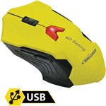 Mouse Optico Usb Gaming Amarelo 2400dpi 6bot