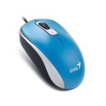 Ficha técnica e caractérísticas do produto Mouse Óptico USB Genius Wired Azul DX-110