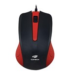 Ficha técnica e caractérísticas do produto Mouse Óptico USB MS-20RD Vermelho C3 Tech