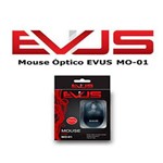 Ficha técnica e caractérísticas do produto Mouse Óptico Usb Preto Modelo Mo01 - Evus