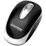 Ficha técnica e caractérísticas do produto Mouse Óptico USB Preto/Prata - Maxprint