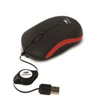 Ficha técnica e caractérísticas do produto Mouse Optico USB Retratil Ms-15rd Vermelho C3tech