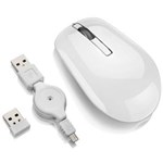 Ficha técnica e caractérísticas do produto Mouse Óptico Wireless com Cabo Recarregador 1600Dpi Branco Mo188 Multilaser