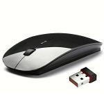Ficha técnica e caractérísticas do produto Mouse Optico Wireless Slim Preto