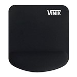 Ficha técnica e caractérísticas do produto Mouse Pad com Apoio de Pulso em Gel Preto MPG-02P - Vinik