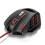 Ficha técnica e caractérísticas do produto Mouse Profissional Laser 4000dpi Preto 18 Botões com Mouse Pad - 206