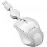 Ficha técnica e caractérísticas do produto Mouse Retrátil 800DPI USB Mini Fit Branco MO155 - Multilaser