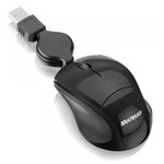 Ficha técnica e caractérísticas do produto Mouse Retrátil 800DPI USB Mini Fit Preto MO154 - Multilaser