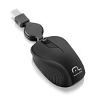 Ficha técnica e caractérísticas do produto Mouse Retrátil Emborrachado 1200DPI USB Preto MO231 - Multilaser - Multilaser
