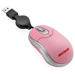 Ficha técnica e caractérísticas do produto Mouse Retrátil Mini Óptico Rosa Usb Mo115 Multilas