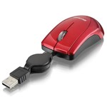 Ficha técnica e caractérísticas do produto Mouse Retrátil Mini Red Piano Usb - Multilaser