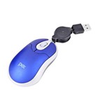 Ficha técnica e caractérísticas do produto Mouse Retrátil Pisc 1846 USB Azul 3 Botões 800 Dpi