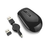Ficha técnica e caractérísticas do produto Mouse Sem Fio Óptico 2.4Ghz - Cabo Recarregador - Mo186 Preto