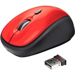 Ficha técnica e caractérísticas do produto Mouse Sem Fio Trust YVI - Vermelho