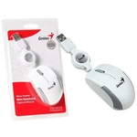 Ficha técnica e caractérísticas do produto Mouse Usb Optico 1200 Dpi Mini Retratil Branco Traveler 31010100104 Genius