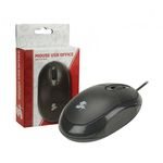 Ficha técnica e caractérísticas do produto Mouse USB optico 1000 Dpi preto Office Ergonômico - 5+