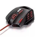 Ficha técnica e caractérísticas do produto Mouse Warrior Gamer Laser 18 Botões 4000 Dpi Preto Usb Multilaser