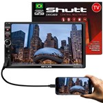 MP3 MP5 Player Automotivo Shutt Chicago TV 7" 2 Din Full Touch BT SD Espelhamento Android Via USB