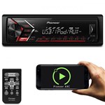 MP3 Player Automotivo Pioneer MVH-S108UI 1 Din USB AUX RCA Mixtrax Lê Smartphone Carrega Celular