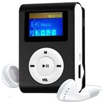 MP3 Player com Entrada SD e Fone de Ouvido Preto - Gbmax