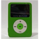 Ficha técnica e caractérísticas do produto MP3 Player com Entrada SD e Fone de Ouvido Verde