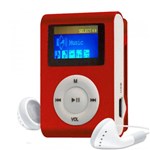 Ficha técnica e caractérísticas do produto MP3 Player com Entrada SD e Fone de Ouvido Vermelho + Mc058 - Gbmax