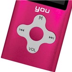 Ficha técnica e caractérísticas do produto MP4 You Sound 4GB Rosa Tela 1,8" Pen Drive e Gravador Digital