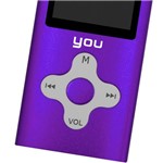 Ficha técnica e caractérísticas do produto MP4 You Sound 4GB Roxo Tela 1,8" Pen Drive e Gravador Digital