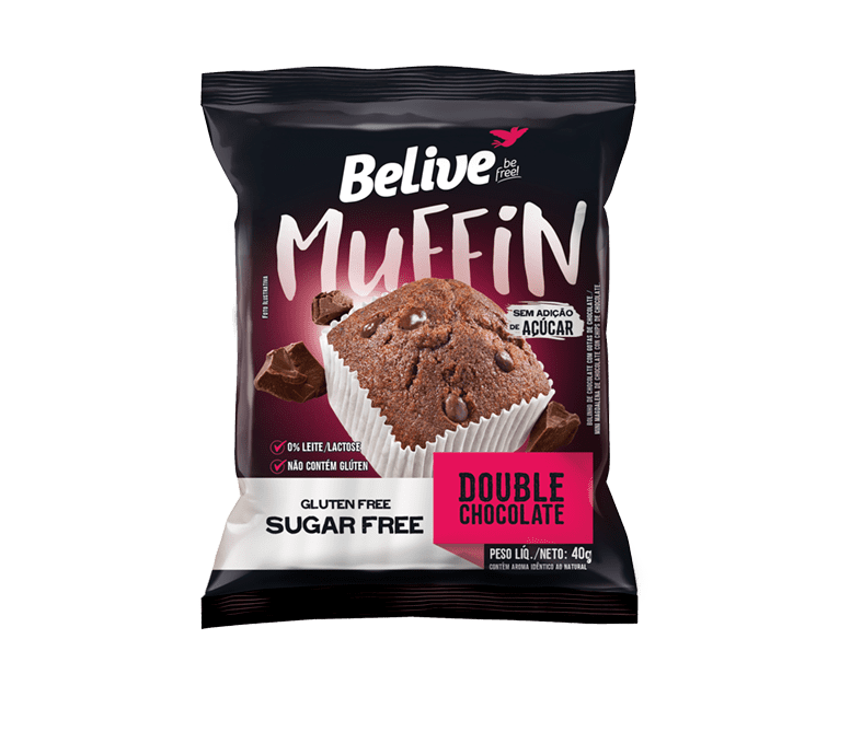 Ficha técnica e caractérísticas do produto Muffin Double Chocolate Zero 40g - Belive