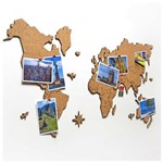 Ficha técnica e caractérísticas do produto Mural de Cortiça Adesivo Mapa-múndi + 10 Pins Especiais My Places