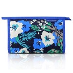 Ficha técnica e caractérísticas do produto Necessaire Envelope Estampada Tam. P Azul/Floral Jacki Design