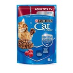 Nestle Purina Cat Chow Racao Umida para Gatos 7+ Carne ao Molho 85g