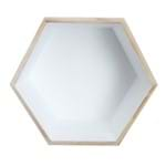 Ficha técnica e caractérísticas do produto Nicho de Madeira ColmÃ©ia Hexagonal Branco - Multicolorido - Dafiti