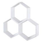 Ficha técnica e caractérísticas do produto Nicho Hexagonal Colmeia G Nayan Mix branco