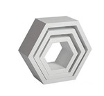 Ficha técnica e caractérísticas do produto Nicho Hexagonal Colmeia Nayan Mix Branco