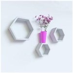 Ficha técnica e caractérísticas do produto Nicho Hexagonal Colmeia P Nayan Mix Branco
