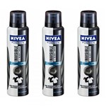 Ficha técnica e caractérísticas do produto Nivea For Men Black White Power Desodorante Aerosol 150ml (Kit C/03)