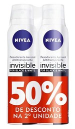 Ficha técnica e caractérísticas do produto Nivea Kit Desodorante Aerosol Blackwhite Clear Leve Mais Pague Menos**