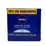 Ficha técnica e caractérísticas do produto Nivea Sabonete Hidratante Creme Care 3x90g 10%